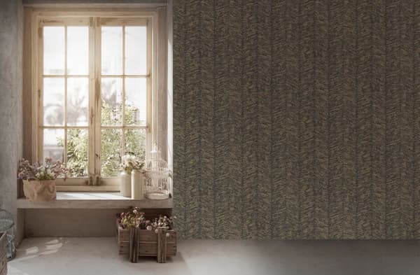 Ikke-vævet tapet chevron mønster Profhome 386971-GU tekstureret glitrende mønster mat baggrund farve antracit bronze mørkegrå 5,33 m2