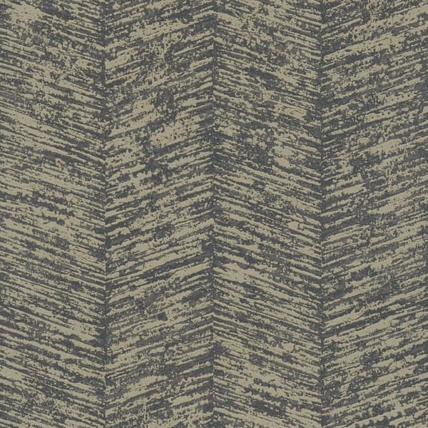 Ikke-vævet tapet chevron mønster Profhome 386971-GU tekstureret glitrende mønster mat baggrund farve antracit bronze mørkegrå 5,33 m2