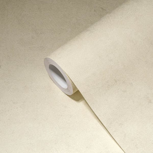 Non woven-tapet metalliska höjdpunkter Profhome 386981-GU lätt texturerad skimrande färg grädde beige silver 5,33 m2