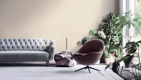 Non woven-tapet metalliska höjdpunkter Profhome 386981-GU lätt texturerad skimrande färg grädde beige silver 5,33 m2