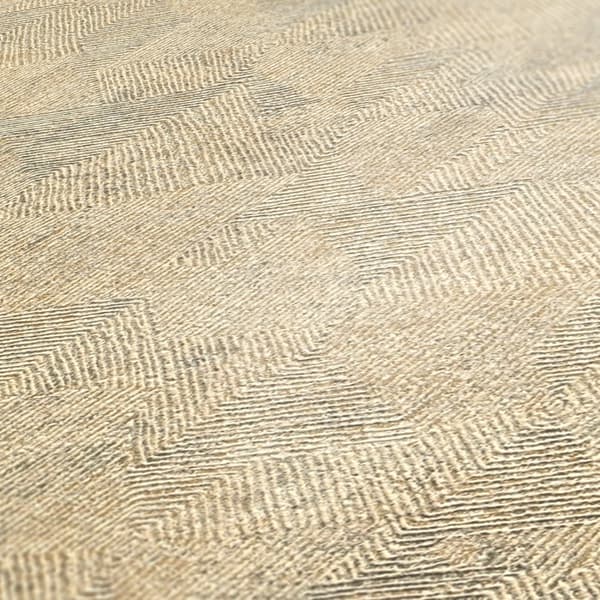 Non woven-tapet metalliska höjdpunkter Profhome 386982-GU lätt texturerad skimrande färg beige platina elfenben 5,33 m2