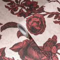 Miniatyrbild 3 av 7: Non woven-tapet Toile de Jouy Profhome 387004-GU lätt texturerad matt färg rosa röd svart 5,33 m2