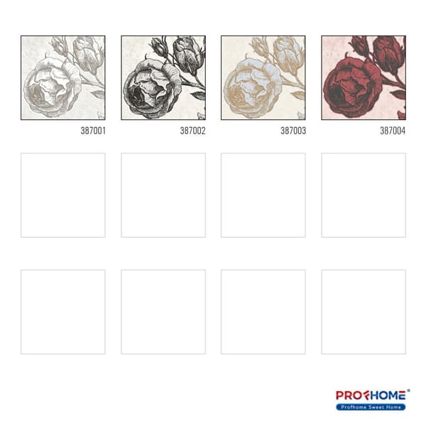 Non woven-tapet Toile de Jouy Profhome 387004-GU lätt texturerad matt färg rosa röd svart 5,33 m2