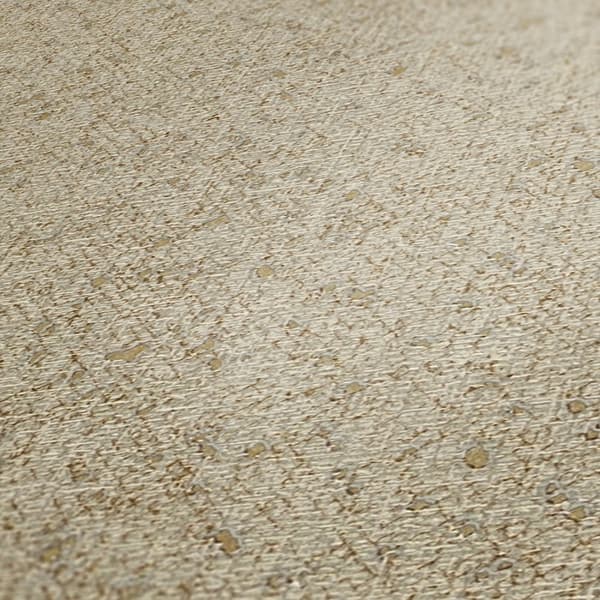 Non woven-tapet tyg utseende Profhome 387024-GU lätt texturerad skimrande färg beige beige grå guld 5,33 m2