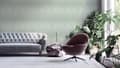 Miniatyrbild 5 av 7: Non woven-tapet paisley Profhome 387081-GU slät glittrande mönster matt bakgrund färg grön silver mint grön 5,33 m2