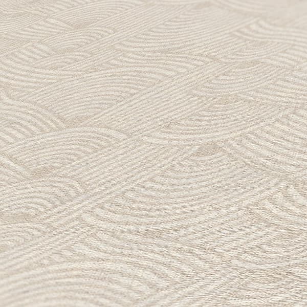 Non woven-tapet grafisk Profhome 387425-GU lätt texturerad matt färg beige vit taupe 5,33 m2