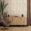 Pikkukuva 7 / 8: Kuitutapetti geometrinen Profhome 387431-GU hieman rakenteellinen hohtaa väri beige harmaa kerma 5,33 m2