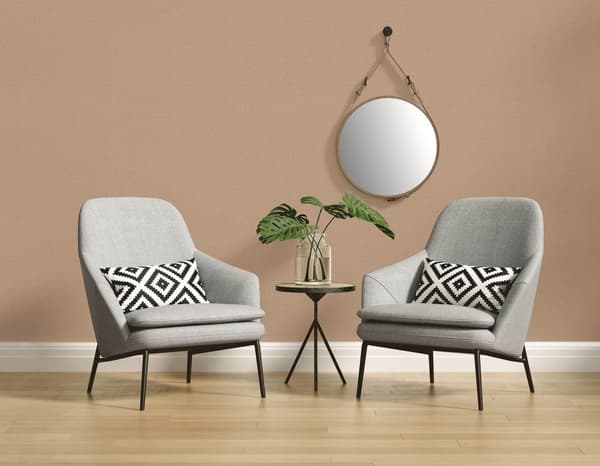 Non woven-tapet tyg utseende Profhome 387443-GU lätt texturerad matt färg beige beige brun 5,33 m2