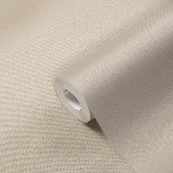 Non woven-tapet tyg utseende Profhome 387445-GU lätt texturerad matt färg grädde beige 5,33 m2