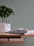 Miniatyrbild 5 av 8: Non woven-tapet tyg utseende Profhome 387446-GU lätt texturerad matt färg grön grå 5,33 m2