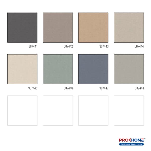 Non woven-tapet tyg utseende Profhome 387446-GU lätt texturerad matt färg grön grå 5,33 m2