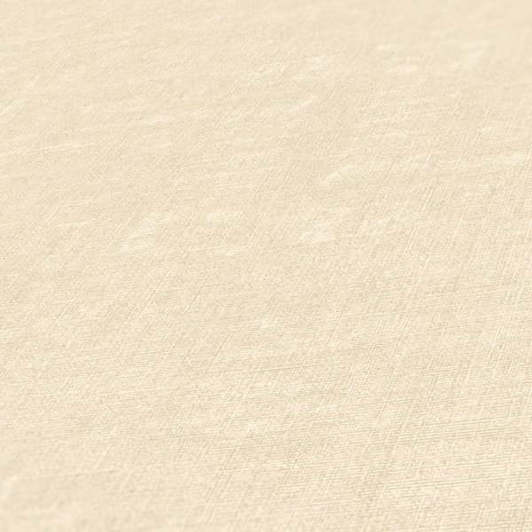 Non woven-tapet tyg utseende Profhome 387451-GU lätt texturerad matt färg grädde elfenben 5,33 m2