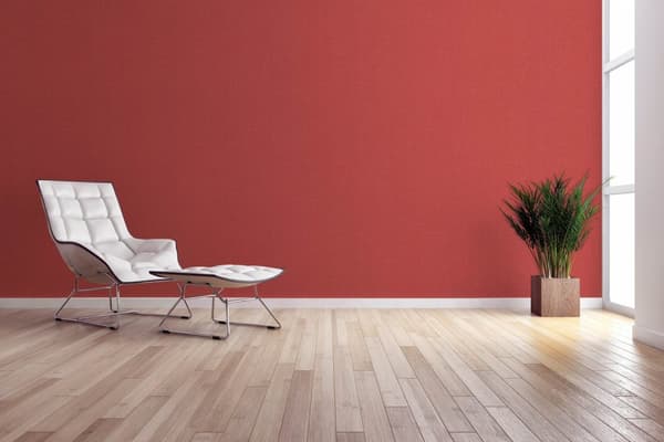 Non woven-tapet tyg utseende Profhome 387462-GU lätt texturerad matt färg röd lax rosa 5,33 m2
