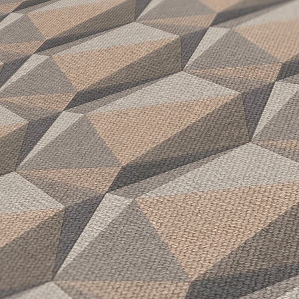 Non woven-tapet retro Profhome 387481-GU lätt texturerad matt färg beige grå taupe antracit 5,33 m2