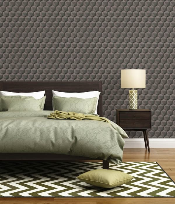 Non woven-tapet retro Profhome 387482-GU lätt texturerad matt färg grå antracit svart 5,33 m2