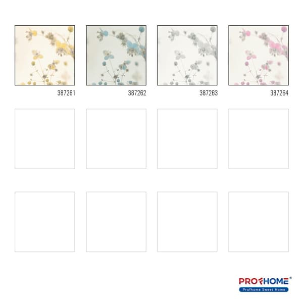 Ikke-vævet tapet blomster Profhome 387262-GU glat mat farve blå  lysegrå creme 5,33 m2
