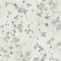 Miniatyrbillede 1 af 8: Ikke-vævet tapet blomster Profhome 387262-GU glat mat farve blå  lysegrå creme 5,33 m2