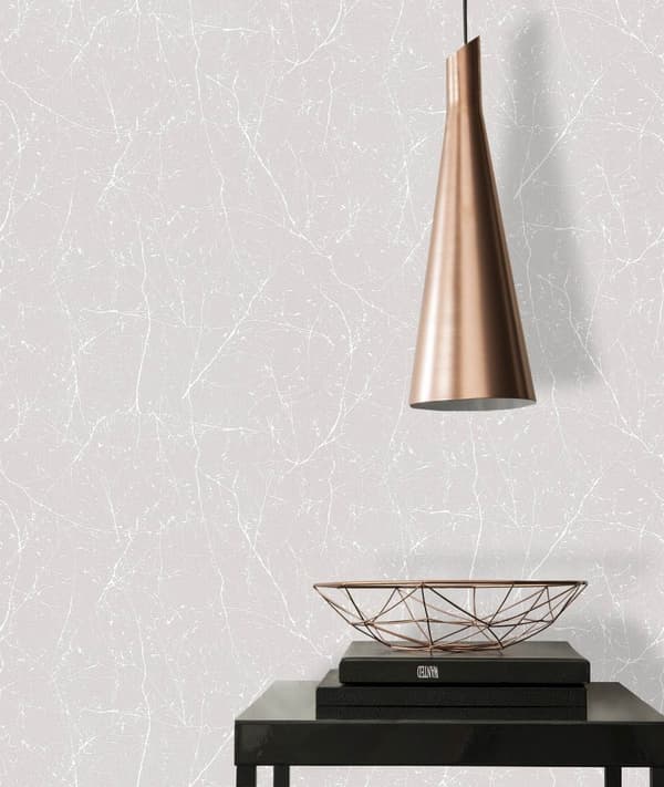 Non woven-tapet blomster Profhome 305071-GU lätt texturerad metalliskt mönster matt bakgrund färg vit ljus grå silver 5,33 m2