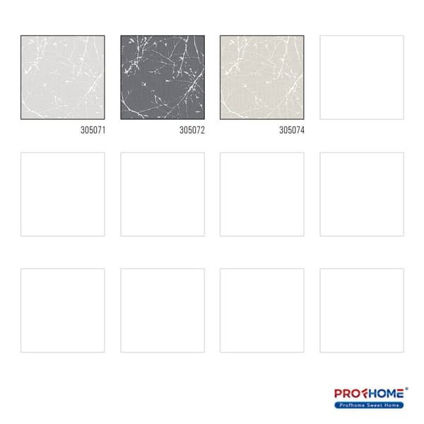 Non woven-tapet blomster Profhome 305072-GU lätt texturerad metalliskt mönster matt bakgrund färg grå silver 5,33 m2