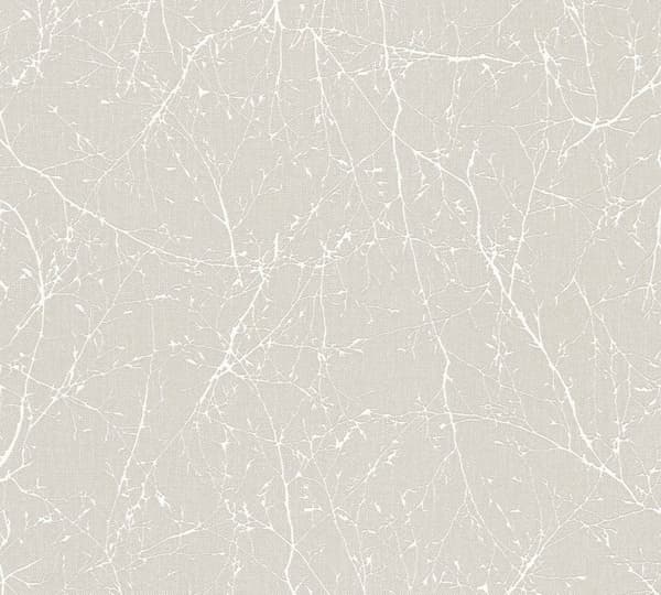Non woven-tapet blomster Profhome 305074-GU lätt texturerad metalliskt mönster matt bakgrund färg grädde ostron vit 5,33 m2