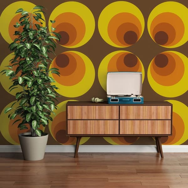 Kuitutapetti geometrinen Profhome 701312-GU sileä matta väri ruskea oranssi keltainen punainen 5,33 m2
