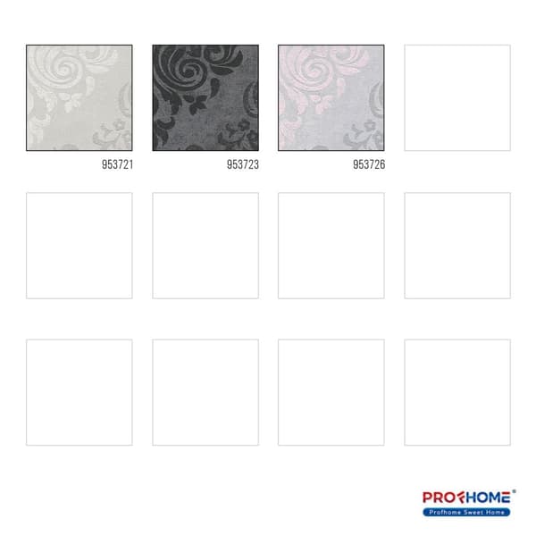 Non woven-tapet ornament Profhome 953726-GU lätt texturerad skimrande mönster matt bakgrund färg grå silver rosa 5,33 m2
