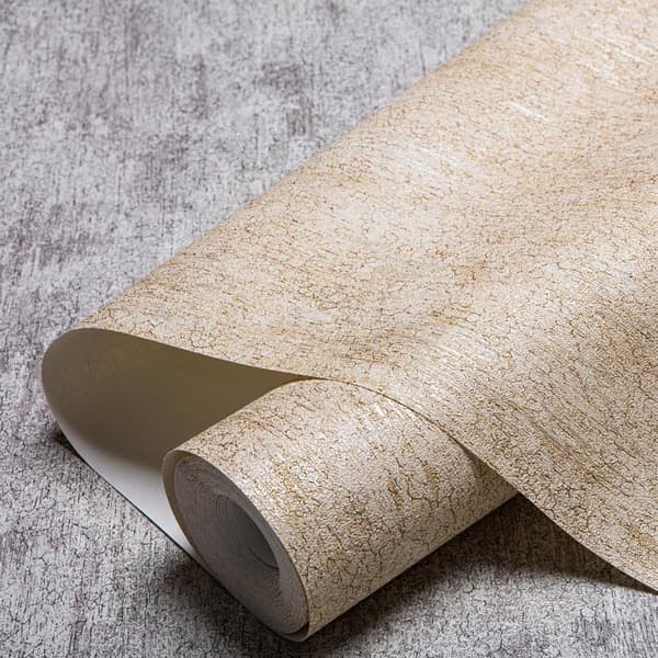 Non woven-tapet stuckatur utseende EDEM 410ST13 lätt texturerad metalliska höjdpunkter färg beige sand gul brun guld 10,65 m2