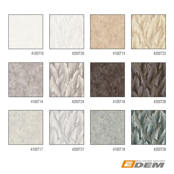 Non woven-tapet stuckatur utseende EDEM 410ST14 lätt texturerad metalliska höjdpunkter färg grå grå beige silver antracit 10,65 m2