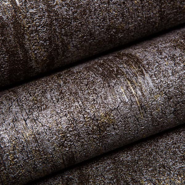 Non woven-tapet stuckatur utseende EDEM 410ST16 lätt texturerad metalliska höjdpunkter färg brun choklad brun guld silver 10,65 m2