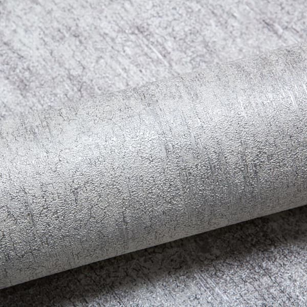 Non woven-tapet stuckatur utseende EDEM 410ST17 lätt texturerad metalliska höjdpunkter färg grå ljus grå silver 10,65 m2