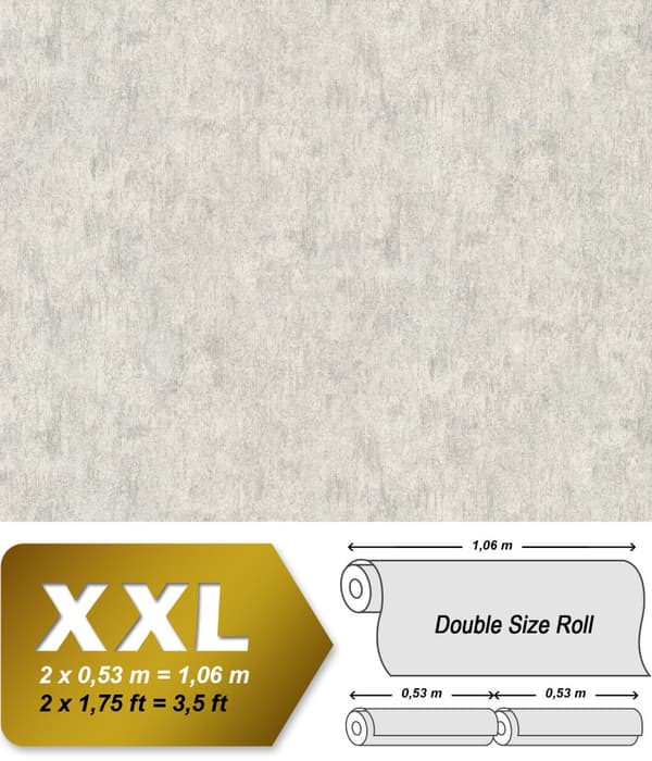 Non woven-tapet stuckatur utseende EDEM 410ST17 lätt texturerad metalliska höjdpunkter färg grå ljus grå silver 10,65 m2