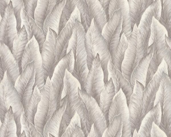 Non woven-tapet blomster EDEM 420ST24 lätt texturerad glittrande färg grå beige grå silver grädde 10,65 m2