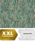 Miniatyrbild 2 av 5: Non woven-tapet stuckatur utseende EDEM 421ST28 lätt texturerad metalliska höjdpunkter färg grön smaragd grön brun guld 10,65 m2