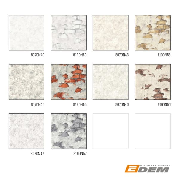 Non woven-tapet textur EDEM 807DN47 lätt texturerad matt färg grå sten grå 10,65 m2