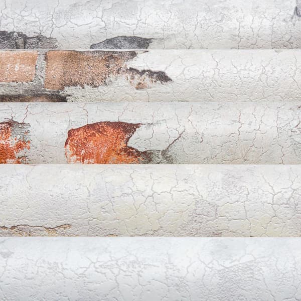 Non woven-tapet sten utseende EDEM 819DN55 lätt texturerad matt färg grå tegel röd kvarts grå 10,65 m2