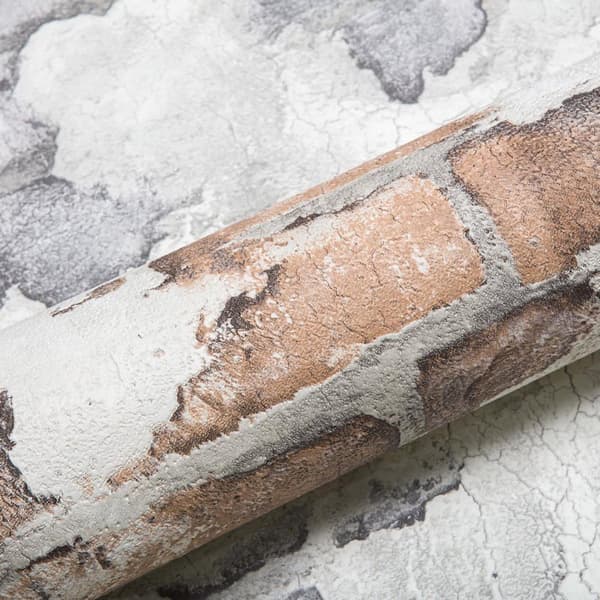 Non woven-tapet sten utseende EDEM 819DN57 lätt texturerad matt färg grå antracit mörkgrå 10,65 m2