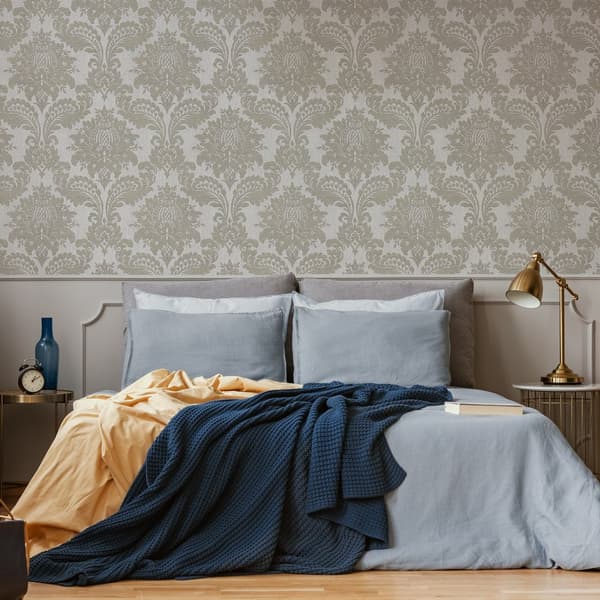 Boutique - Non-woven tapet - Archive Damask - Grå - 10mx52cm