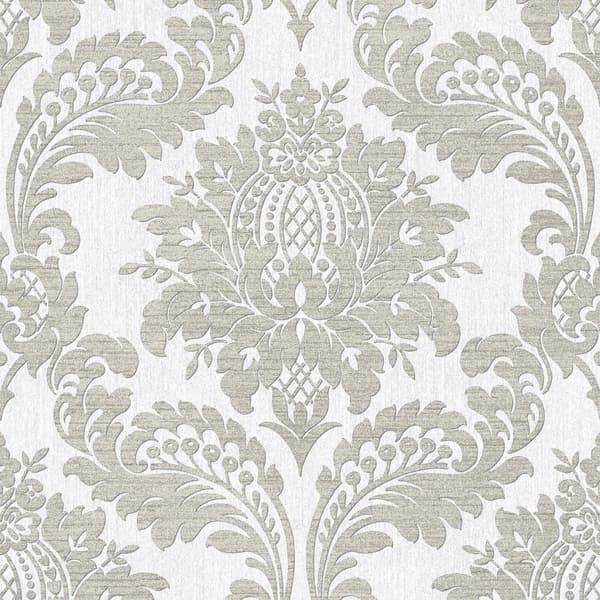 Boutique - Non-woven tapet - Archive Damask - Grå - 10mx52cm