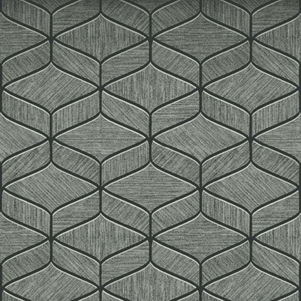 Belgravia Luciano Geometric Textured Wallpaper Gunmetal Grey 10.05m x 53cm