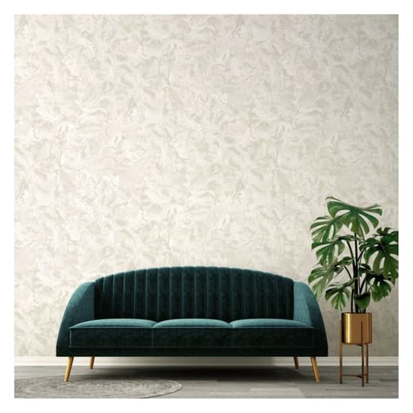 Belgravia Lusso Marble Swirl Vinyl Wallpaper Cream 10m x 53cm