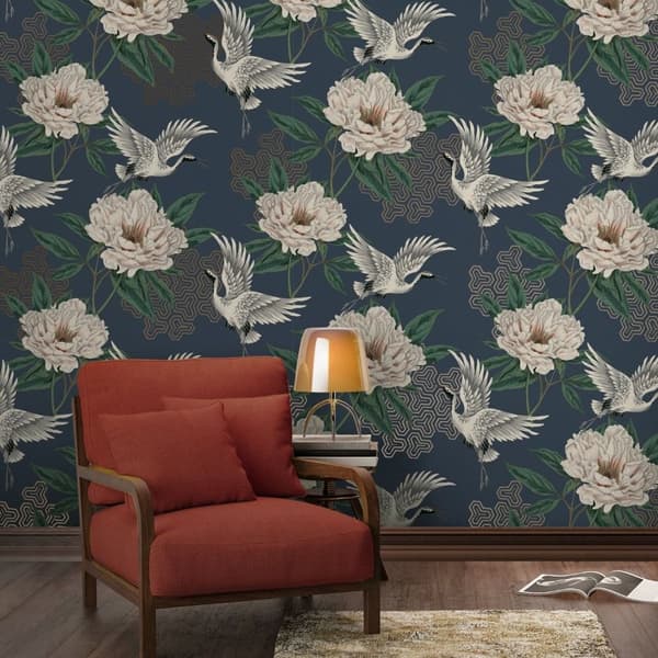 Grandeco Flyvende traner tapet