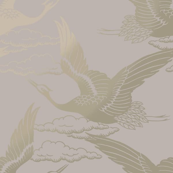 Holden Décor Glittrande tranor tapet Blush Pink One Size