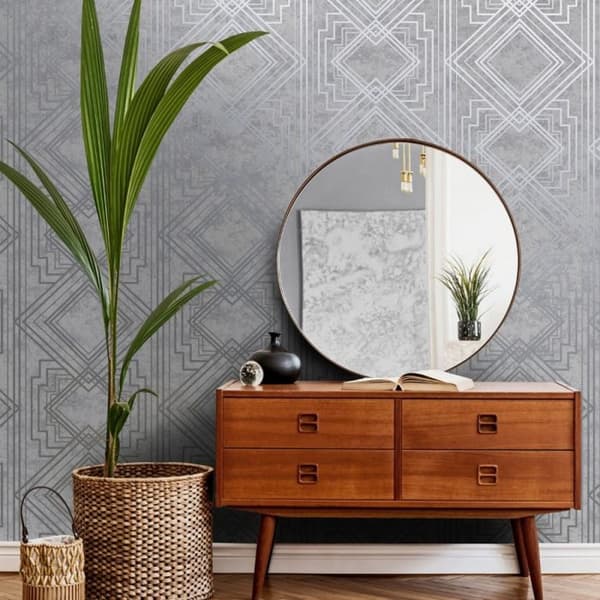 Holden Décor Delano Geometric Textured Wallpaper