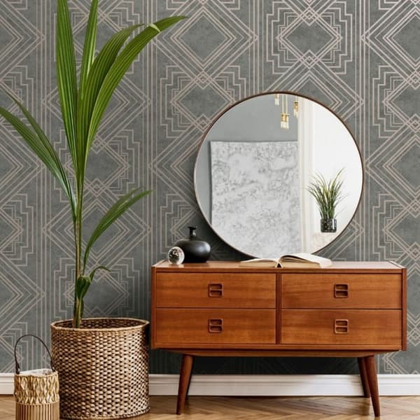 Holden Décor Delano Geometric Textured Wallpaper