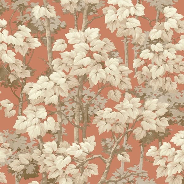 Belgravia Rivington Tree Wallpaper Burnt Orange One Size