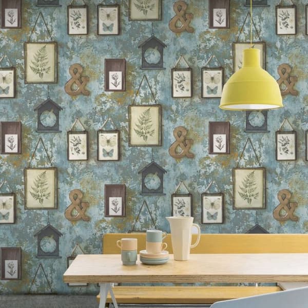 GrandDeco Tempera Frames Beton effekt tekstureret tapet