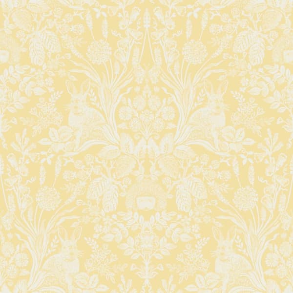 Holden Décor Harlen Woodland Damask Wallpaper Yellow 10m x 53cm