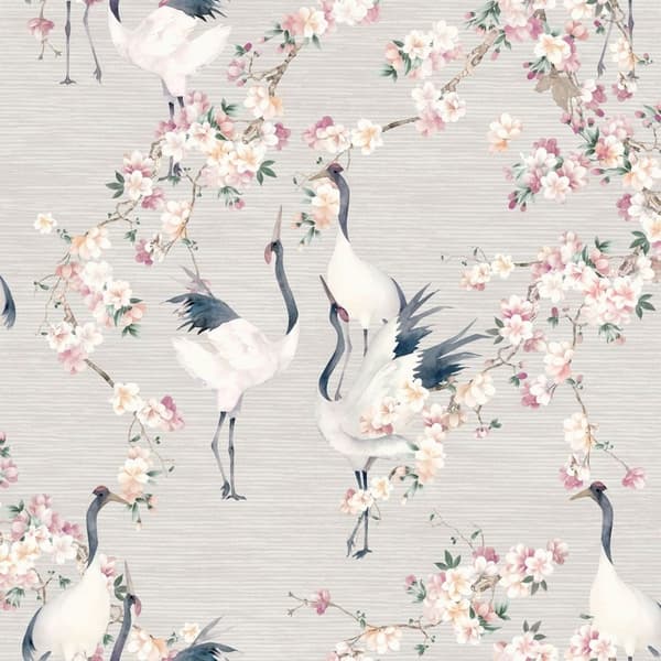 Arthouse Blossom Crane tekstureret tapet Pink/White One Size