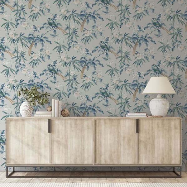 Arthouse Oriental Floral Birds Wallpaper