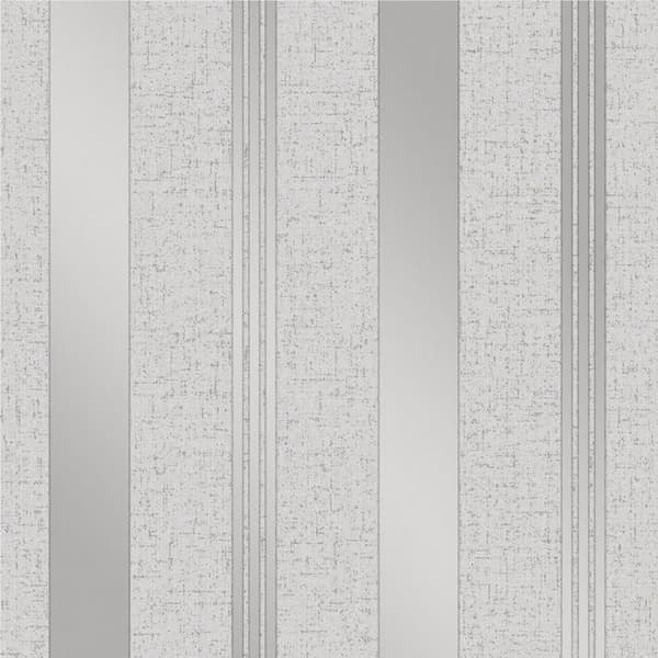 Fine Decor Quartz Stripe Textured Wallpaper Silver/Grey 32.8ft x 20.5in